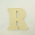 thumbnail image 1 of Package of 1, 6 Inch X 1" Thickness Baltic Birch Wood Letter "R" in The Goudy Heavy Font | Thick | Upper Case for Art & Craft Project, Made in USA, 1 of 1