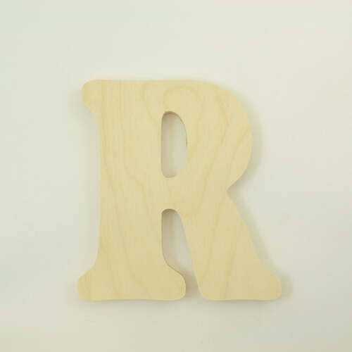 Package of 1, 6 Inch X 1" Thickness Baltic Birch Wood Letter "R" in The Goudy Heavy Font | Thick | Upper Case for Art & Craft Project, Made in USA