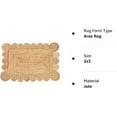 thumbnail image 6 of KLAVATE Natural Jute Hand Braided Scalloped Area Rug, 6 of 6