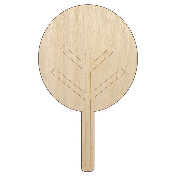 Cute Tree Wood Shape Unfinished Piece Cutout Craft DIY Projects - 4.70 Inch Size - 1/8 Inch Thick