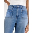 thumbnail image 2 of Free Assembly Women's and Women's Plus Wide Leg Jeans with Patch Pockets, 30", 32", and 34" Inseams, Sizes 0-26W, 2 of 6