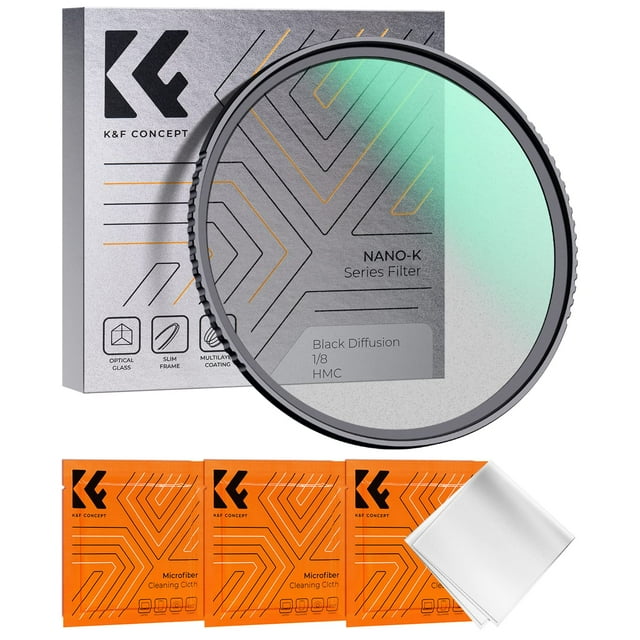 Filtro K&F Concept Black Diffusion 1/8 82 mm para vídeo/foto