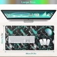 thumbnail image 3 of Gaming Mouse Pad, Extended Mouse Pad 31.5x15.7inch XXL Large Big Computer Keyboard Mouse Mat Desk Pad with Non-Slip Base and Stitched Edge for Home Office Gaming Work (Green Geometric), 3 of 6