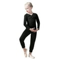 thumbnail image 2 of Cowsor Cotton Long Sleeve Tee Shirts+Pants for Women Slim Fit Tshirts Basic Tops Tight Crewneck Layering Undershirts, 2 of 7