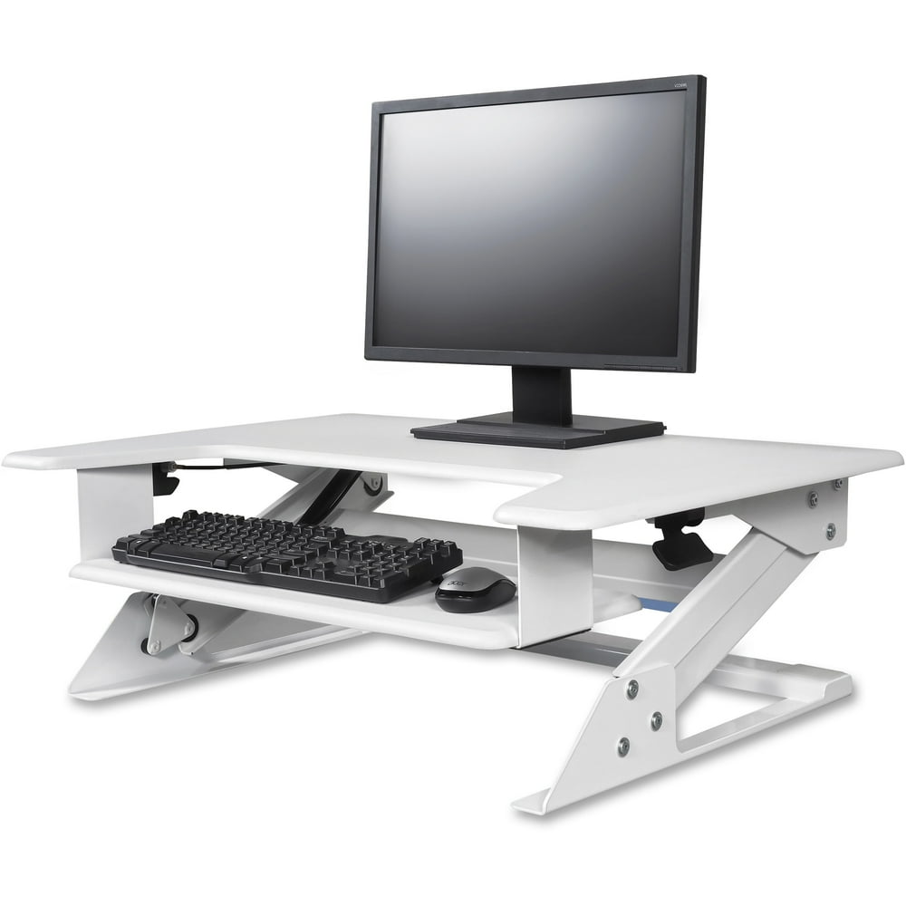 Kantek Desktop Riser Workstation Sit To Stand White, White Walmart