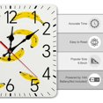 thumbnail image 2 of Yellow Bananas White Background Art Wall Clock Silent Non-Ticking For Home Office Decor, Decorative Clock Art, 2 of 7