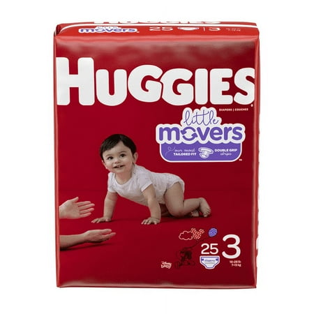 Huggies Little Movers Diapers Jumbo Pack, Size 3 (Pack of 24)