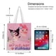 thumbnail image 5 of My Melody Bolso de tela con estampado de lienzo para mujer, bolsa de compras reutilizable y estética, con cremallera interior, regalo para mujer, 35 × 40 cm., 5 of 6