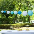 thumbnail image 5 of Balsa Circle 8 Pieces Blue White 6" 8" 10" 14" Hanging Paper Lanterns Decorations Party Home Supplies, 5 of 8