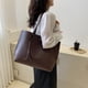 thumbnail image 1 of Bolso de mano para mujer, Bolso de hombro de cuero PU, Bolso de mano elegante, Bolso grandes (marrón), 1 of 7