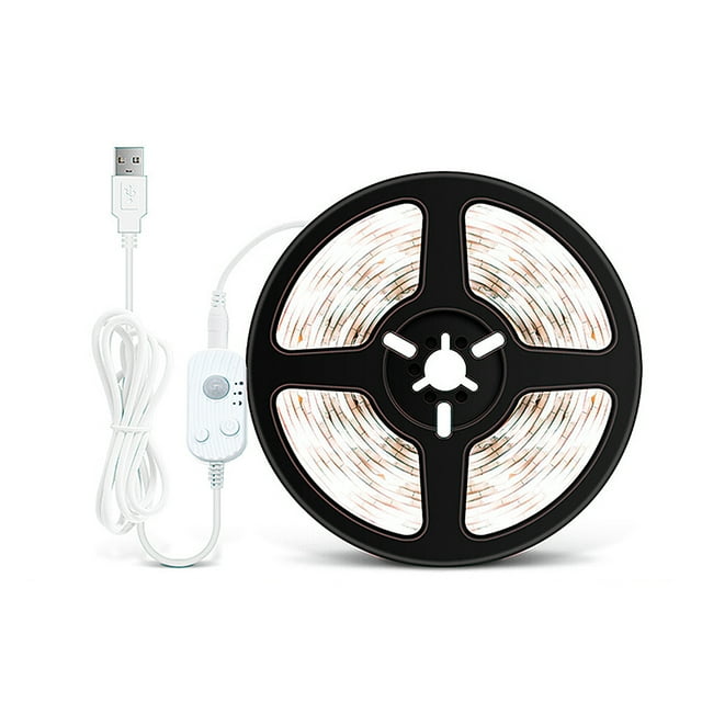 Billuyoard Tira de luz inteligente infrarroja Sensor de movimiento automático LED gabinete cinta lámpara Festival iluminación nocturna luz blanca 4M Iluminación y accesorios Luz calida 2M Billuyoard HA011175-02