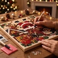 thumbnail image 3 of Christmas Pearl Diamond Art Kit for Adults, 7.87in Santa Chimney Bead Painting Craft Set with Tools for Holiday Home Decor, 3 of 6