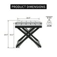 thumbnail image 4 of Outdoor Folding Table for Patio Square Side Table Portable Aluminum Tables Foldable End Table,Grey, 4 of 5