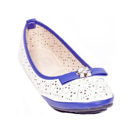 Ladies Slip Ons - Women Ballerina Two-Color Flats with Bow Buckle, Compfy Ladies Classic Slip Ons