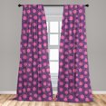 thumbnail image 5 of Ambesonne Fashion Curtains, Cookie-Like Circles Lines, Pair of 28"x84", Pastel Pink Teal Blue, 5 of 5