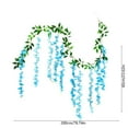thumbnail image 3 of Artificial Wisteria Garland 6.5Ft - Realistic Silk Hanging Flowers for Wedding Arch, Garden Decor & Indoor Ceiling Drapes (White, 10 Clusters/Vine) – Crush-Proof Fade-Resistant, 3 of 6