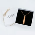 thumbnail image 2 of Personalized Rose Gold Name Necklace Day Mother's Day Gift for Wife Stainless Steel Women's Custom Initial Bar Pendant Name Necklace Gift for Mom Fiancee Girlfriend Free Jewelry Box Ships Next Day, 2 of 10