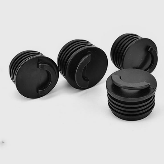 FOMIYES Rubber Boat Drain Plug for Kayak Canoe with Durable Black Design Fits Various Boats 4pcs