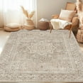 thumbnail image 5 of Boho Area Rugs for Living Room 5'x 7' Machine Washable Vintage Print Large Throw Non Slip Bedroom Rugs, Brown, 5 of 6