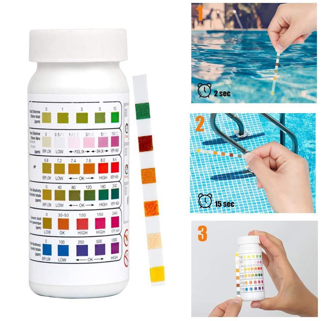 Testing Strips For Pool 50 pcs/bottle x Swimming Pool Water Test Strip Pool and Spa Test Strips