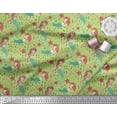 thumbnail image 2 of Soimoi Cotton Duck Fabric Mermaid & Starfish Ocean Printed Fabric 1 Yard 42 Inch Wide, 2 of 3