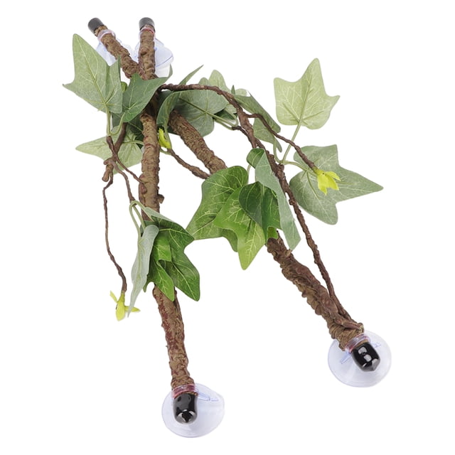 Branche d'Angle pour Reptiles, Vignes de Reptiles Haute Simulation Ventouses Durables pour Lézard