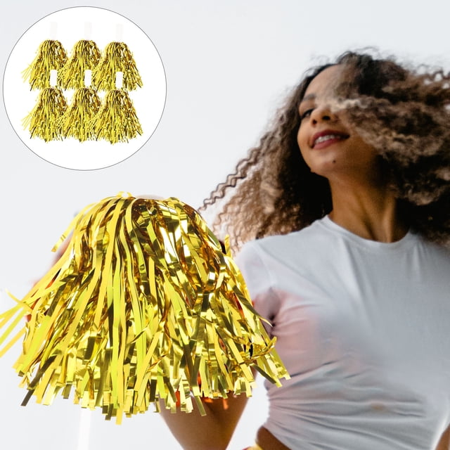 unbranded 6Ud Pom Poms Para Animación Con Y Mango Cómodo Para