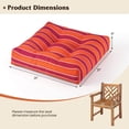 thumbnail image 3 of Costway 2PCS 21" x 21" Patio Chair Seat Cushion Pads Indoor/Outdoor Multicolor, 3 of 9