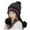 1-Black4138, variant on XIAOCHA Multi‑Pom Earflap Beanie for Women Solid Outdoor Hats Fall‑Winter Toque,Black