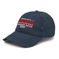 President Trump Inauguration Day Embroidered Distressed Dad Hat, Ending