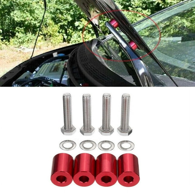 1" 8mm Billet Hood Vent Spacer Riser Car Engine Turbo Engine Swap Accessory