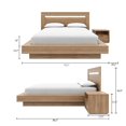 thumbnail image 2 of Stanley 3 Piece Bedroom Set with Headboard, Slatted Bedframe, 1 Nightstand, 2 of 5
