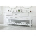 thumbnail image 3 of Elegant Decor Clement 72" Aluminum MDF Double Bathroom Vanity in White, 3 of 3