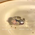 thumbnail image 1 of Anillo abierto para mujer, diseño de nicho de amor con lazo, anillo de dedo índice de alta calidad, anillo de estilo simple y frío, 1 of 5