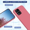 thumbnail image 4 of Compatible with Samsung Galaxy A51 5g Case Silicone Black Samsung A51 5g Phone Case Shockproof Thin Case Soft Cover (Camellia Red), 4 of 14