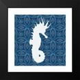 thumbnail image 2 of Robinson, Carol 15x15 Black Modern Framed Museum Art Print Titled - Sea Patterned Seahorse, 2 of 5