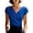 F-22Blue, variant on ZHOGXU Women's Blouse Summer V Neck Short Sleeve Solid Color Lightweight Comfortable Elegant Tee Top For Everyday Wear,Pink,S