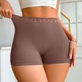 thumbnail image 3 of MEICHEN Women's High Waisted Boxer Briefs with Letter Pactwork Solid Fashionable Casual No Show Underwear Trendy Summer Fall Essentials Clothes, 3 of 8