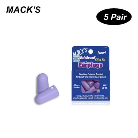 MACK'S 5 Pair Anti-noise Foam Earplugs Washable Professional Soundproof Ear Plugs for Sleeping Working Travelling Hearing