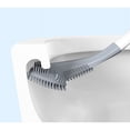 thumbnail image 4 of Escobilla de baño de golf, cepillo de limpieza de inodoro, cepillo de inodoro de silicona flexible y mango largo, limpieza profunda de 360°, 4 of 5