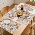 thumbnail image 5 of Palm Tree Monstera Placemats Set of 12 Brown Tan Leaf Boho Botanical Tropical Place Mats Indoor Wipeable Table Mats Washable Cloth Dining Table Placemats for Kitchen Holiday Party Decor 13x19 Inch, 5 of 9