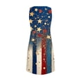 thumbnail image 4 of Women's Summer V-Neck Dress, Independence Day Themed Sleeveless Sundress with Elastic Waist, Perfect for Barbecues and Family Gatherings,Light Blue L, 4 of 5