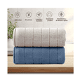 thumbnail image 3 of Juego de toallas baño completo grande 100% algodón 140*70cm  Belug Azul, gris, 3 of 5