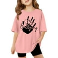 thumbnail image 1 of T-shirts pour Adolescentes Col Rond Imprimé Dessin Animé Manches Courtes Hauts d'Été pour Filles 160 Vêtements pour Filles, 1 of 6