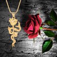 thumbnail image 4 of Rose Flower Urn Pendant Urn Necklace Cremation Jewelry for Ashes Snake Ashes Pendant Necklace with Rose Mini Keepsake Urn Necklace, 4 of 7