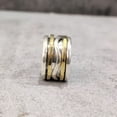 thumbnail image 3 of Silver Spinner Band, Meditation Ring, 925 Sterling Silver Ring, Spinning Thumb Ring, Two Tone Ring, Fidget Ring, Handmade Jewelry, Christmas Oxidized, Womans Band Ring, Anxiety Ring, Mans Band Gifts, 3 of 6