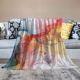 thumbnail image 2 of Shiartex Modern Watercolor Abstract Blanket Modern Art Design Throw Blanket Luxurious Warm and Cozy for Couch Bed Sofa for Adults and Children Suitable for All Season, 2 of 6