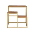 thumbnail image 5 of Powell Camrose Modern 3-Tier Plant Stand, Gold/Natural, 5 of 8