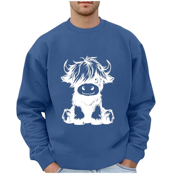 Blusas y camisas de manga larga con cuello redondo para hombre, estilo casual, con estampado de moda, de poliéster.