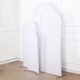thumbnail image 2 of Efavormart Set Of 4 | Matte White Spandex Fitted Wedding Arch Covers For Round Top Chiara Backdrop Stands - 4ft,5ft,6ft,7ft, 2 of 11